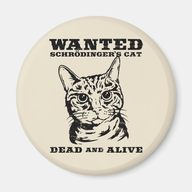 Schrodingers katt ville dö eller leva magnet (Framsidan)