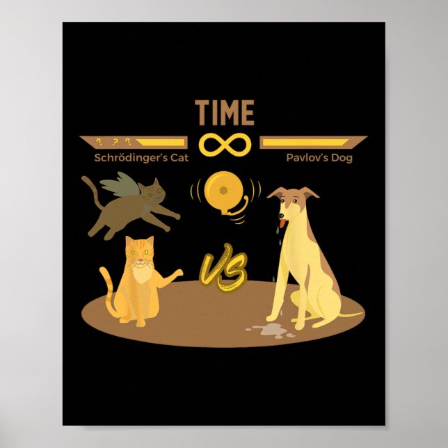 Schrödingers katt Vs. Pavlovs hund Roligt videospe Poster (Framsidan)