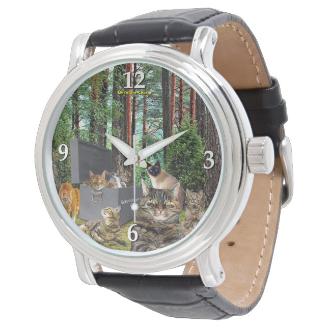 Schrodingers kattbevakning armbandsur (Vinklad)