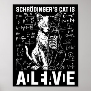 Schrodingers kattdöd och levande fysik poster