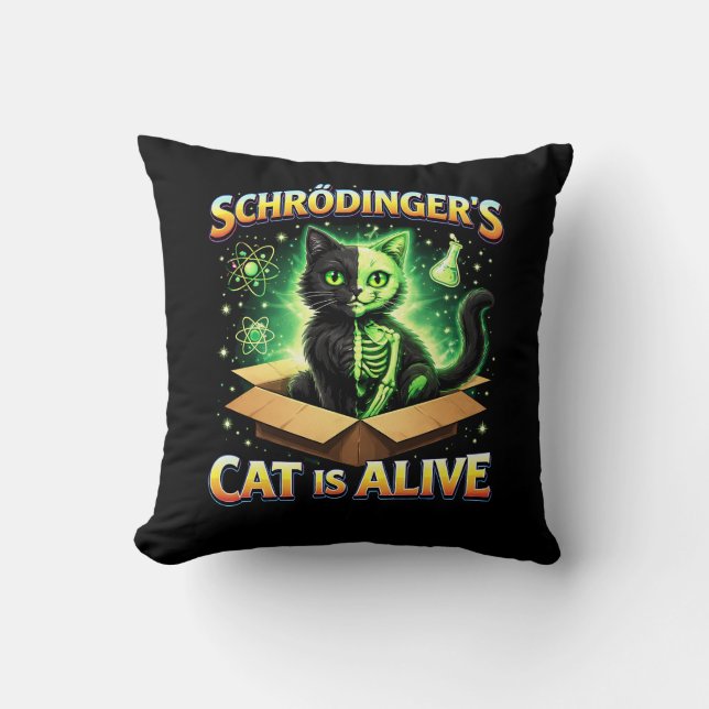 Schrödingers Nyfikna Katt Kudde (Framsida)