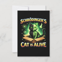 Schrödingers Nyfikna Katt Tack Kort