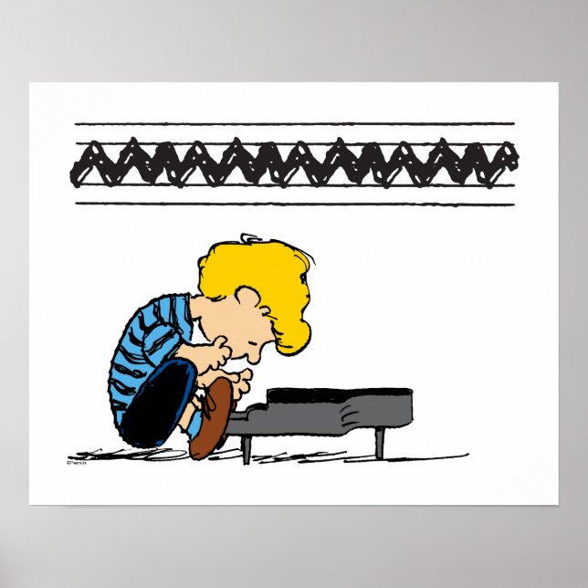 Schroeder Charlie Brown Music Poster (Framsidan)