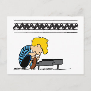 Schroeder Charlie Brown Musik Vykort