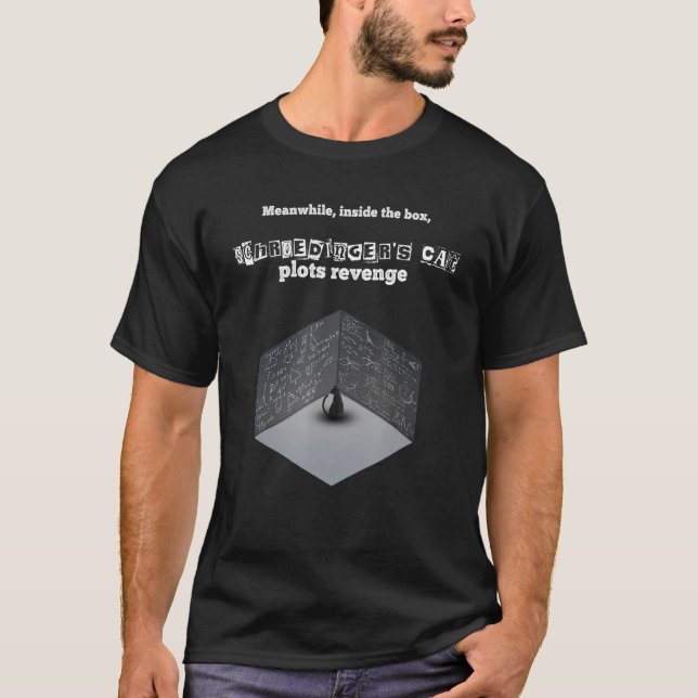 Schroedingers kattlåda Revenge Joke Physics T Shirt (Framsida)