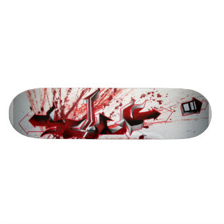 Schu röda grafitti skateboard bräda 19,5 cm