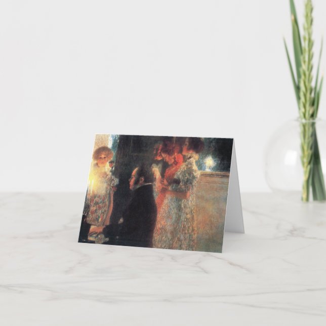 Schubert i piano av Gustav Klimt Kort (Framsida)