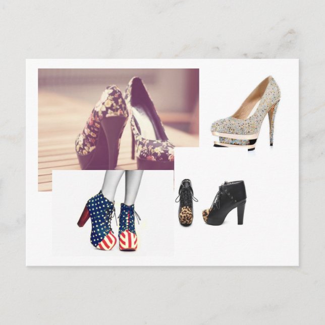 schuh Postkarte Vykort (Framsida)