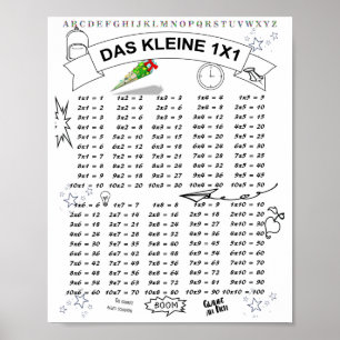Schulanfang kleines 1x1 Rechnen lernen Poster
