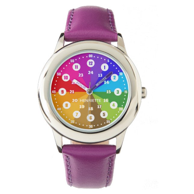 Schulanfangsgeschenk Lernuhr Kinder-Armbanduhr Armbandsur (Framsida)