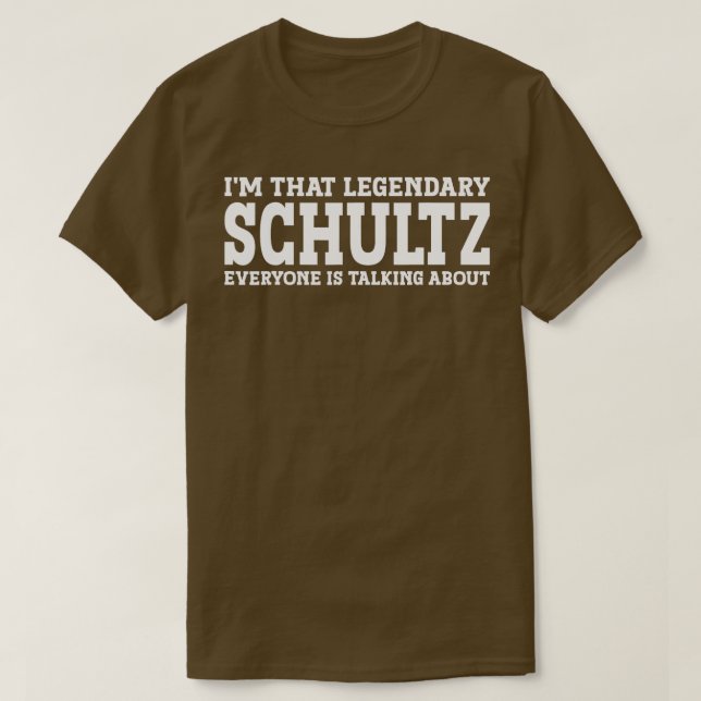 Schultz Surname Funny Team Family Efternamn Schult T Shirt (Design framsida)