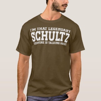 Schultz Surname Funny Team Family Efternamn Schult T Shirt