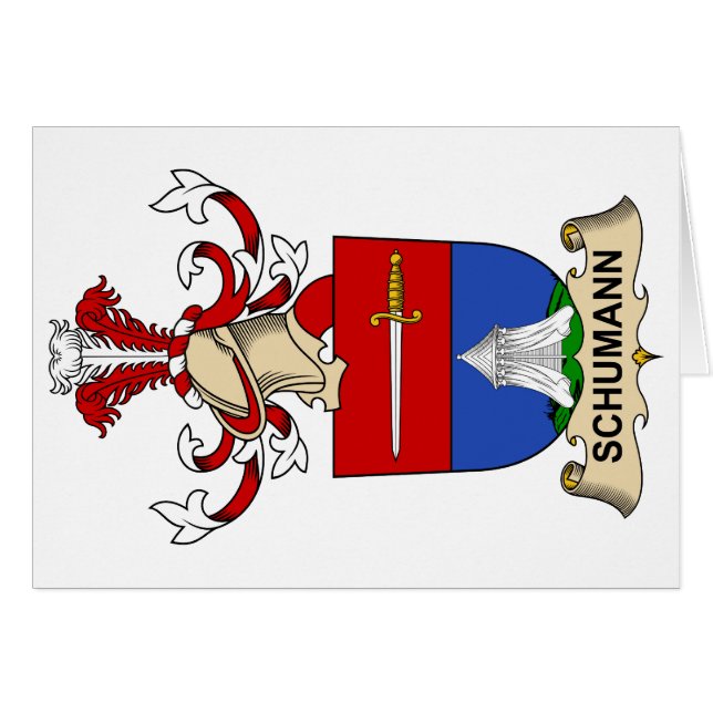 Schumann familjvapensköld hälsningskort (Framsidan Horizontal)
