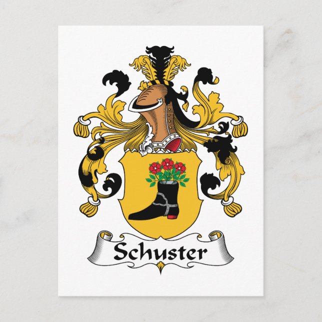 Schuster Family Crest Vykort (Framsida)
