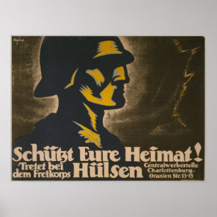 Schütz eure Heimat! WW1 Rekrytering Poster