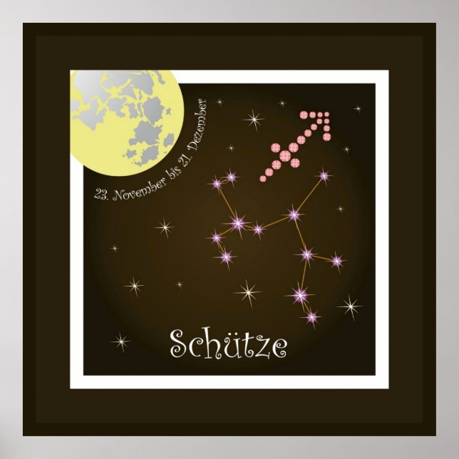 Schütze 23. November bis 21. Dezember Poster (Framsidan)