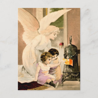 Schutzengel, Kinder und Feuer Vykort