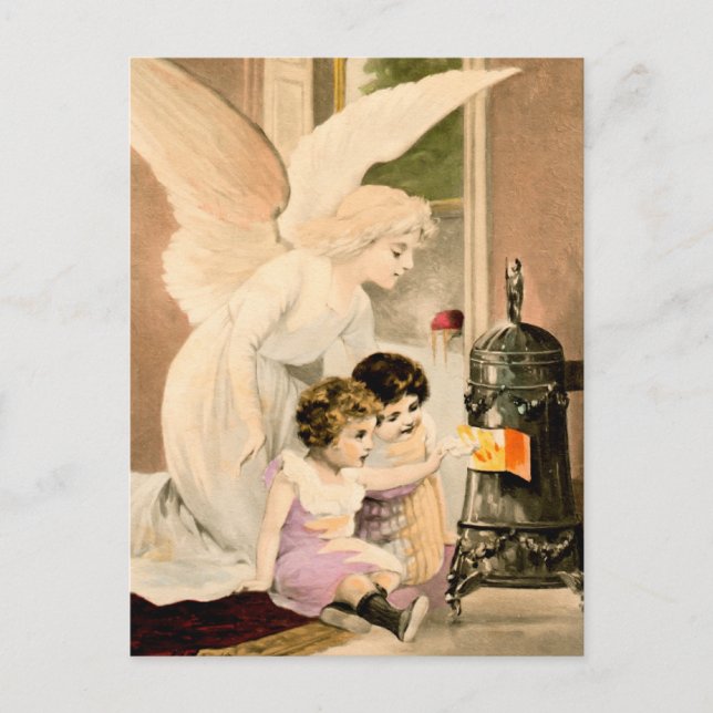 Schutzengel, Kinder und Feuer Vykort (Framsida)