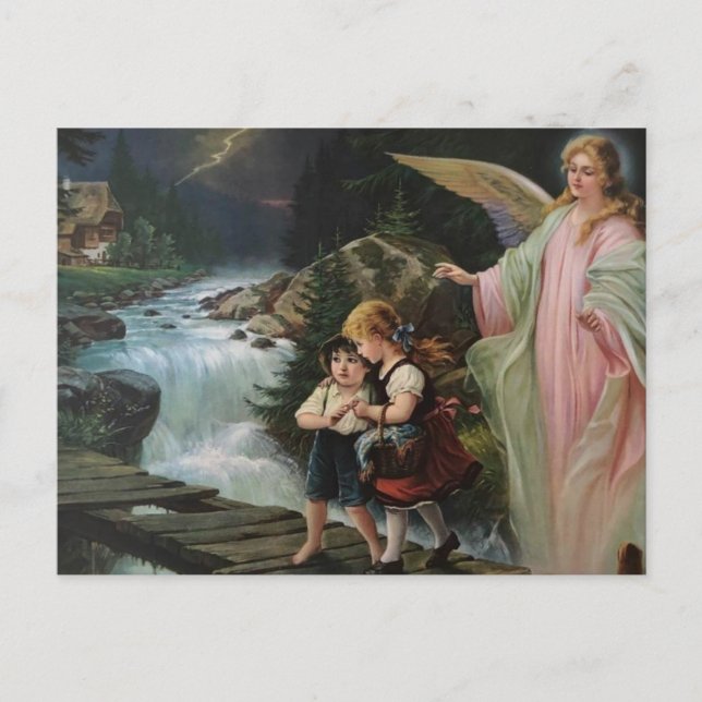 Schutzengel und Kinder Lindberg Bild Vykort (Framsida)