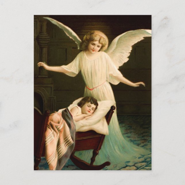 Schutzengel und schlafende Kind Vykort (Framsida)