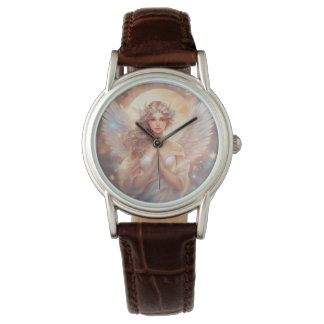 Schutzengel, wasserfarben pastell Gemälde Armbandsur