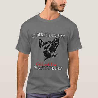 SCHUTZHUND TYSKLAND SHEPHERD TYMAN GSD BARK BITA T SHIRT