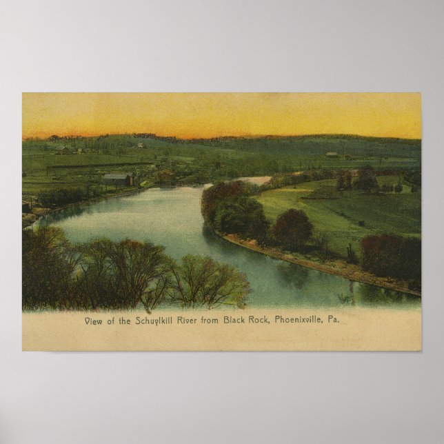 SchuylDöda River Black Sten Phoenixville PA Poster (Framsidan)