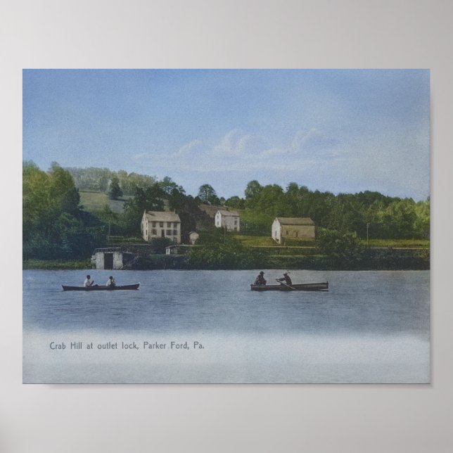 Schuylkill Canal Lock 57 Parker Ford PA Poster (Framsidan)