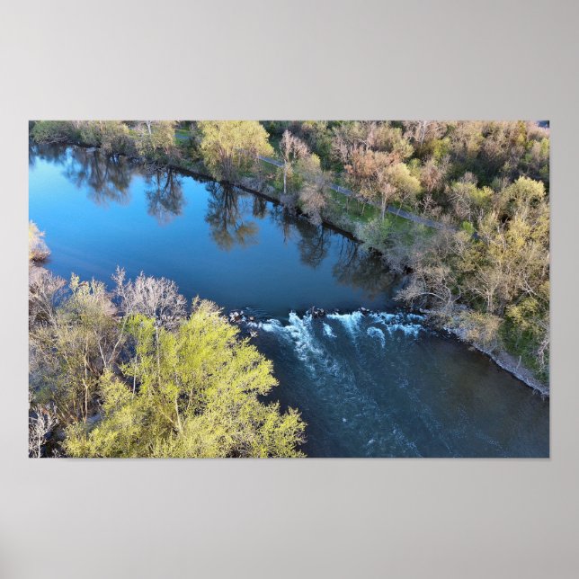 Schuylkill River Dam Oaks PA Poster (Framsidan)