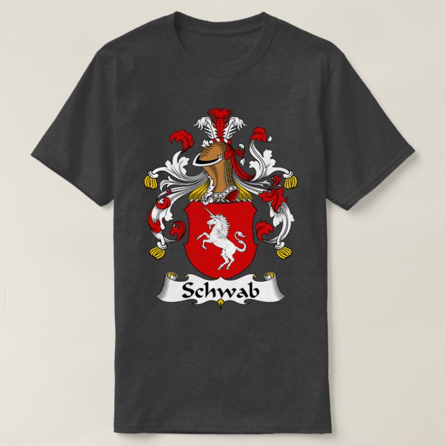 Schwab Jackar Arm Family Crest T Shirt (Design framsida)