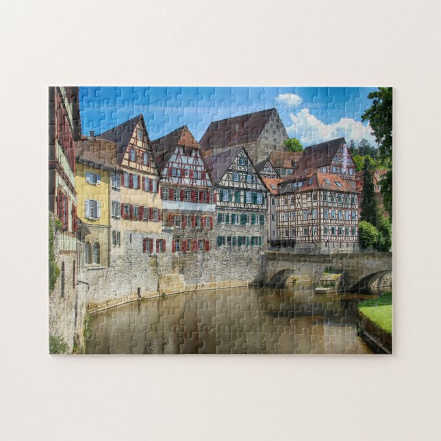 Schwabisch Hall Tyskland. Jigszle Puzzle Pussel (Horisontell)