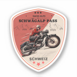 Schwägalp Pass swiss-alpernas motorcykeltur Klistermärken