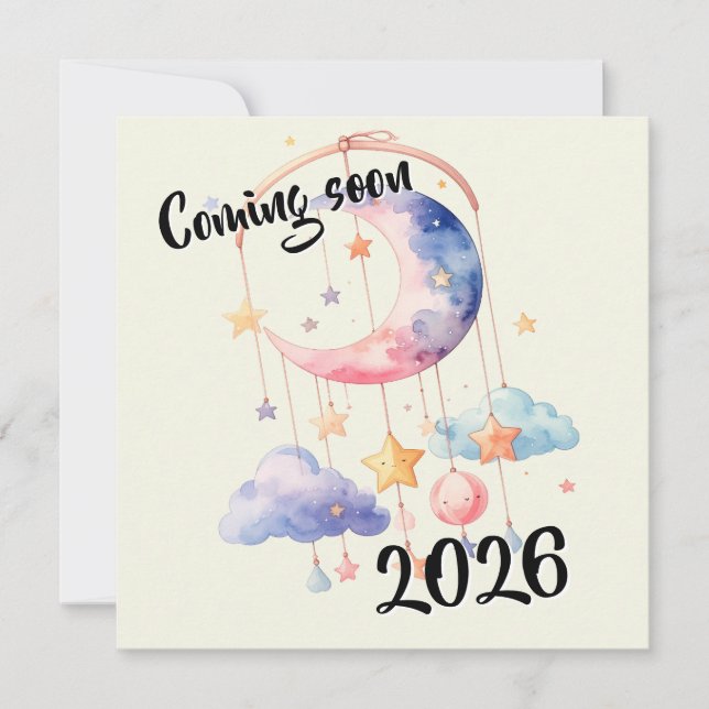 Schwangerschaft baby 2026 Wolken mobile  Meddelande (Framsida)