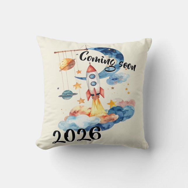 Schwangerschaft verkünden 2026 Rakete Weltraum  Kudde (Framsida)