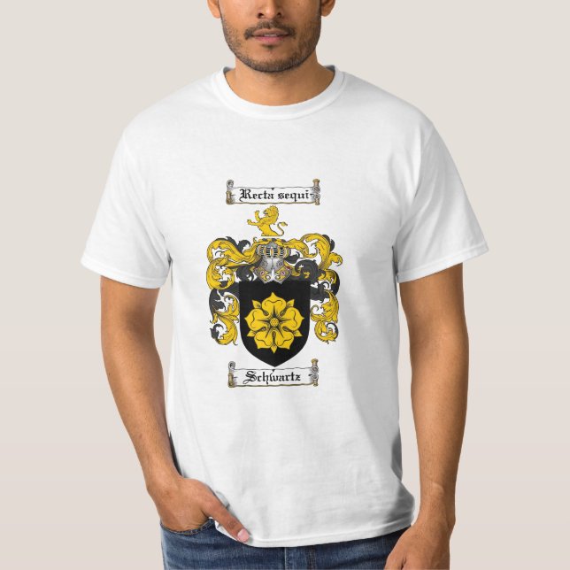 Schwartz familjvapensköld - Schwartz vapensköld T-shirt (Framsida)