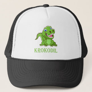 schwarz weiß grün Krokodil Keps