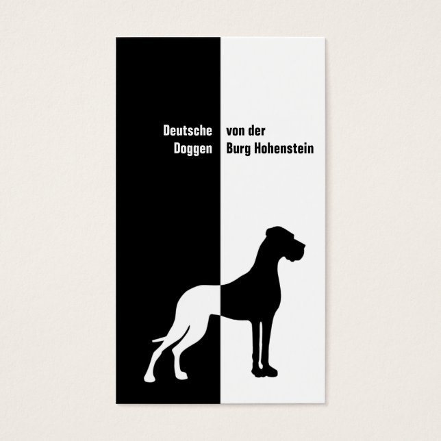 Schwarz weiß Imposant Visitkort (Framsidan)