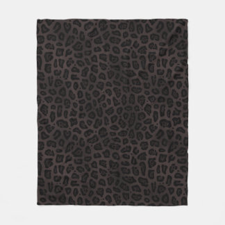Schwarze Jaguar Flecken Druck Fleecefilt