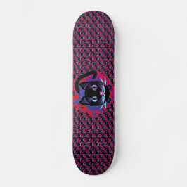Schwarze Katze Mini Skateboard Bräda 18,5 Cm