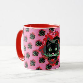 Schwarze Katze Mugg