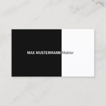 Schwarze professionelle Visitenkarte