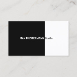 Schwarze professionelle Visitenkarte Visitkort
