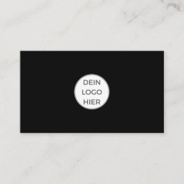 Schwarze Visitenkarte Selbst Gestalten Visitkort