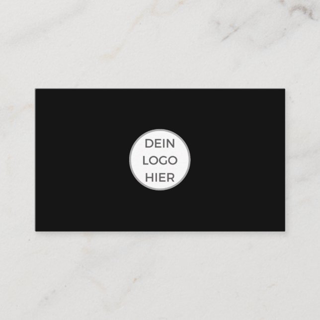 Schwarze Visitenkarte Selbst Gestalten Visitkort (Framsida)