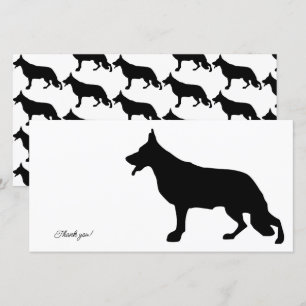 Schwarzen Tysk Schäferhund Silhuett Tack Kort
