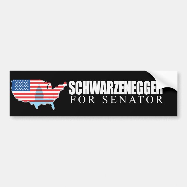 Schwarzenegger för senatoren 2010 bildekal (Framsidan)