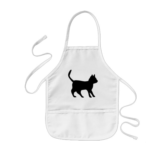 Schwarzer Kater Barnförkläde (Framsidan)