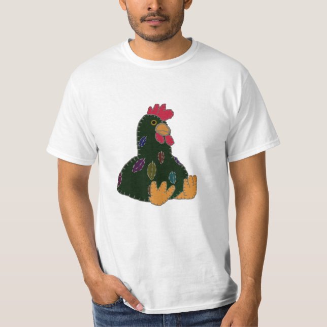 Schwarzes Huhn T Shirt (Framsida)