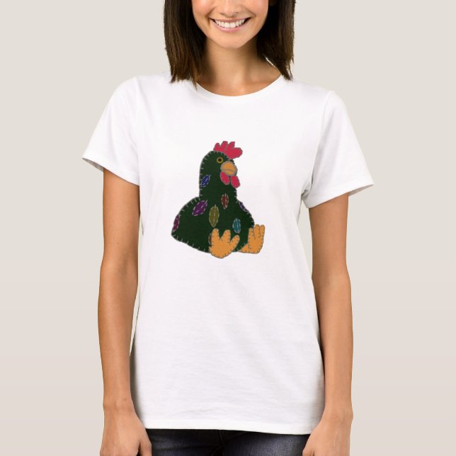 Schwarzes Huhn T Shirt (Framsida)
