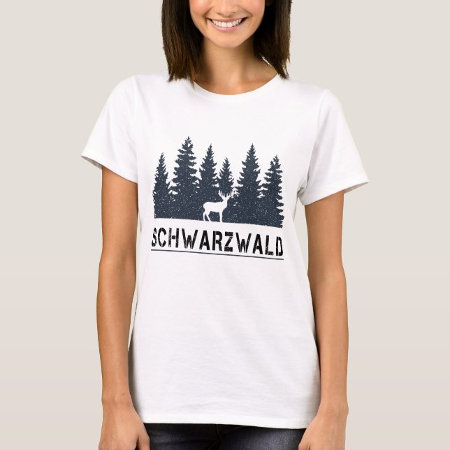 Schwarzwald (Svarta skogen) T Shirt (Framsida)